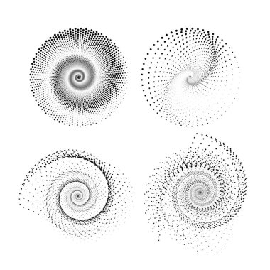 İş için soyut spiral elementler dizisi