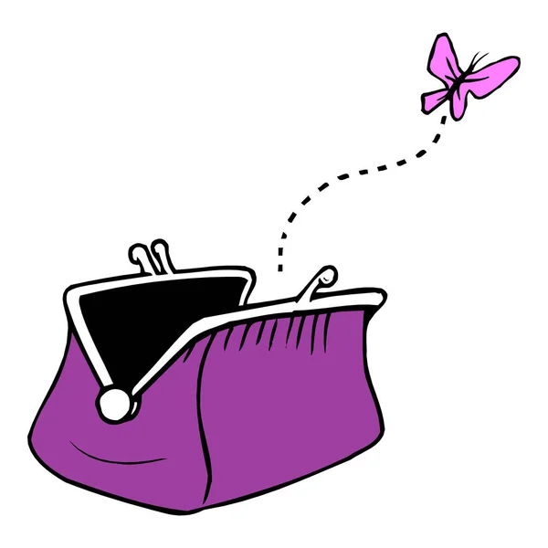 çizgi film boş çanta el çizimi vektörü