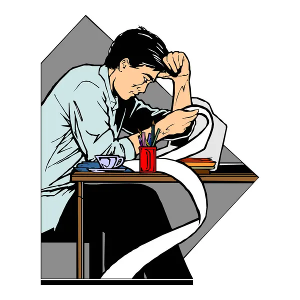 çizgi film çalışkan adam vektörü