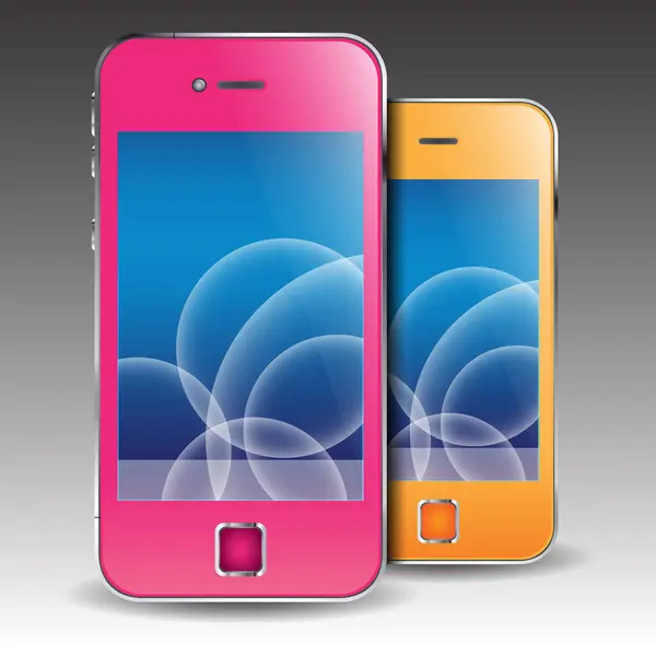 gerçekçi detaylı cep telefonu şablonu vektörü