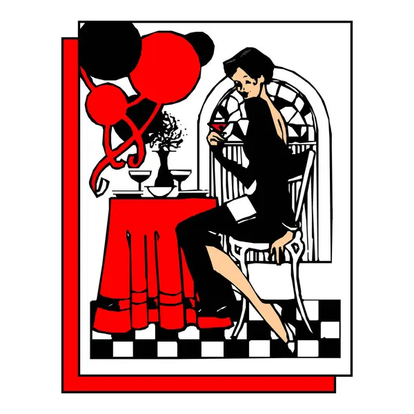 karikatür yeni yıl akşam yemeği vektörü