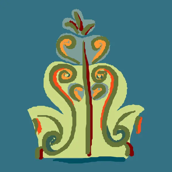 Yağ yapıştırıcı çiçek süsleme vektörü