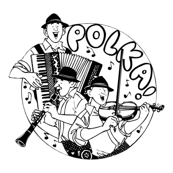 çizgi film polka bant logo vektörü