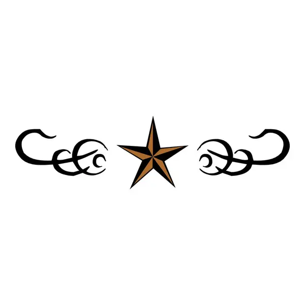 yıldız dövmesi flaş vektör çizimi