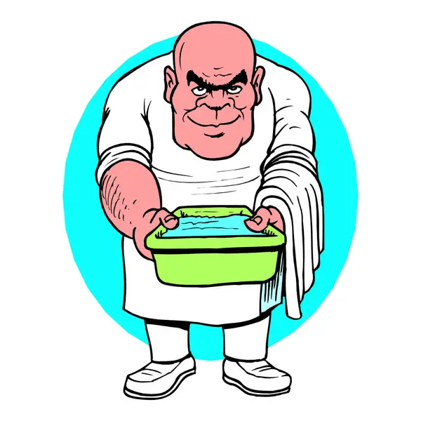 karikatür masör terapist vektör çizimi