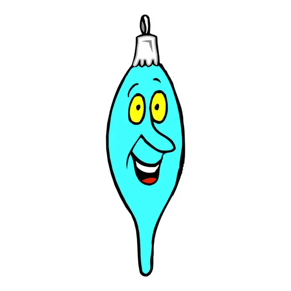 çizgi film Noel süsleme lambası vektörü