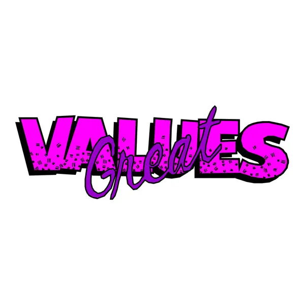 karikatür büyük değerler çıkartma vektörü