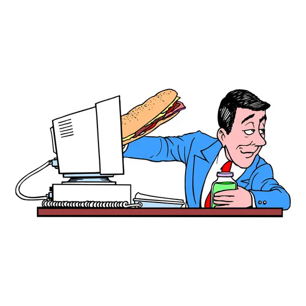 Çizgi filmci yemek molası veriyor.