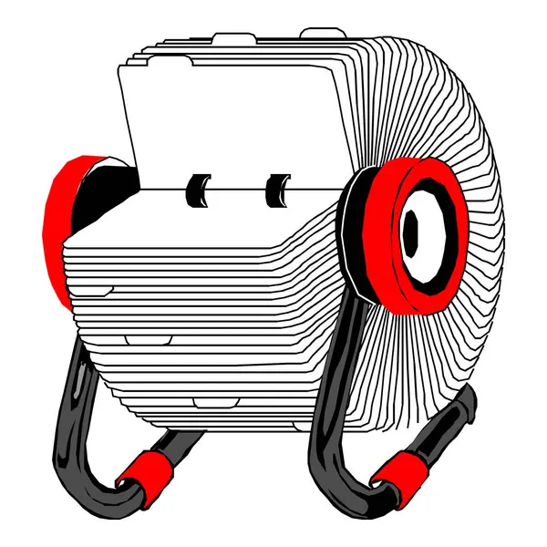 çizgi film rulo kart dağıtıcı vektörü