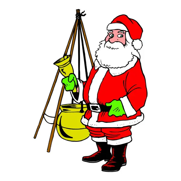 çizgi film Noel Baba ve Kazan Vektörü
