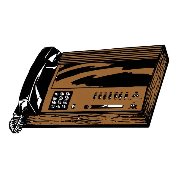 Klasik kahverengi kopya makine vektörü