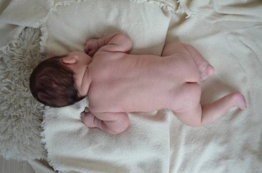 Küçük bir çocuğun portre fotoğrafı. Beyaz çocuk Güney Arap görünümü