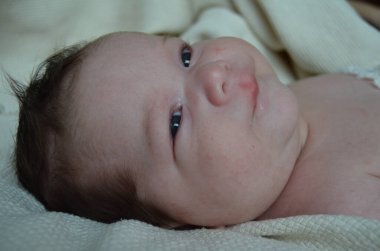 Küçük bir çocuğun portre fotoğrafı. Beyaz çocuk Güney Arap görünümü