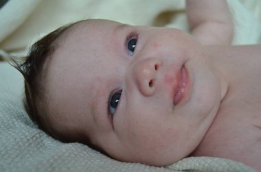 Küçük bir çocuğun portre fotoğrafı. Beyaz çocuk Güney Arap görünümü