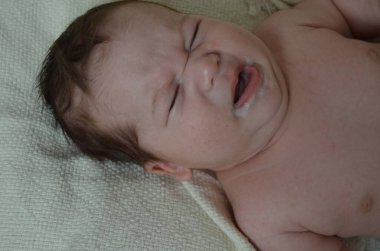 Küçük bir çocuğun portre fotoğrafı. Beyaz çocuk Güney Arap görünümü