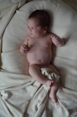 Küçük bir çocuğun portre fotoğrafı. Beyaz çocuk Güney Arap görünümü