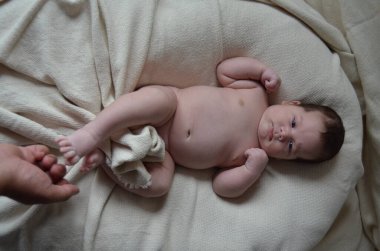 Küçük bir çocuğun portre fotoğrafı. Beyaz çocuk Güney Arap görünümü