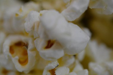 Mısır ve patlamış mısırın makro fotoğrafı