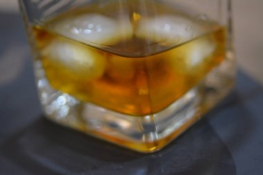 Buzlu viskinin makro fotoğrafı.