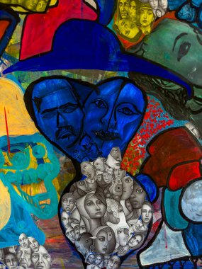Sanatçının tuval üzerindeki orijinal sanat eseri
