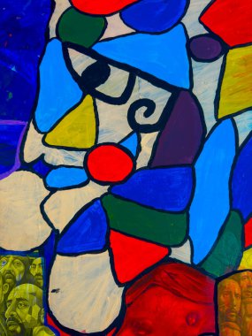 Sanatçının tuval üzerindeki orijinal sanat eseri