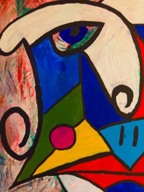 Sanatçının tuval üzerindeki orijinal sanat eseri