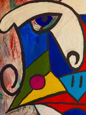 Sanatçının tuval üzerindeki orijinal sanat eseri