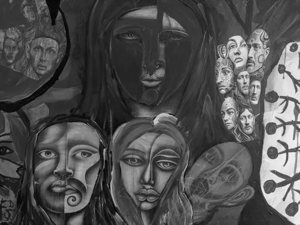 Sanatçının tuval üzerindeki orijinal sanat eseri