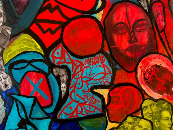 Sanatçının tuval üzerindeki orijinal sanat eseri