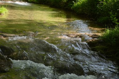 Almanya 'nın doğasında fotoğraflar. Urach Şelaleleri Bad Urach kasabasında yer almaktadır..