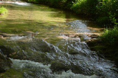 Almanya 'nın doğasında fotoğraflar. Urach Şelaleleri Bad Urach kasabasında yer almaktadır..