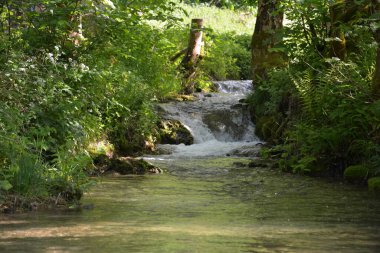 Almanya 'nın doğasında fotoğraflar. Urach Şelaleleri Bad Urach kasabasında yer almaktadır..