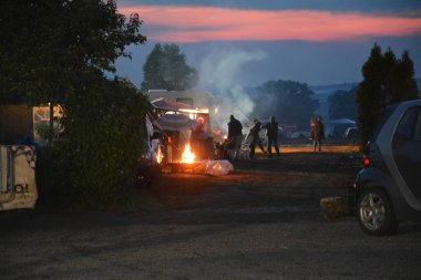 Yeni yılın gece manzarası.