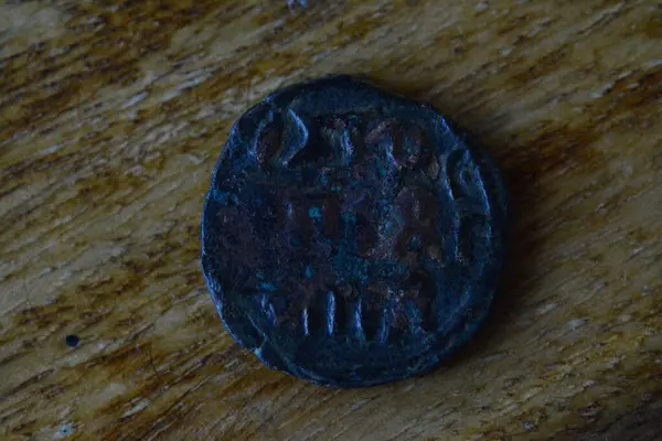 stock image Antique coins detailed shots macro photography