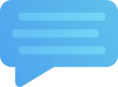 İletiler sohbet simgesi, vektör, düz, gradyan, renk, illüstrasyon, sanat