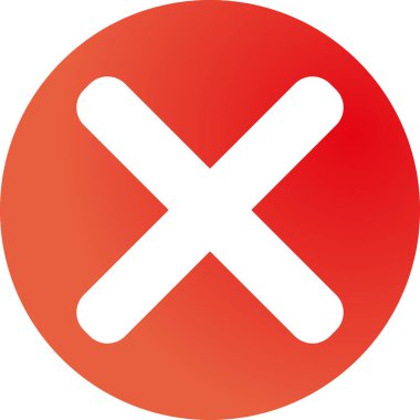 iptal, kapat, sil, izin yok, izin yok, dur, simge, vektör, düz, gradyan, renk, illüstrasyon, tasarım sanatı, ui, web, arayüz