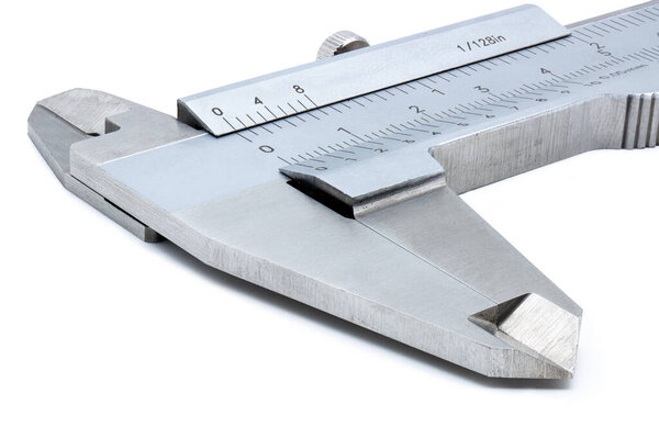 единый калипер на белом фоне измерительного инструмента