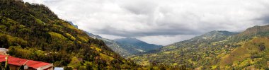 Panoramic of a beautiful landscape in Choachi - Cundinamarca - Colombia clipart