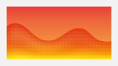 Turuncu dalga etkisi soyut arkaplan vektörü