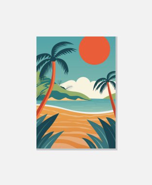 Yaz öğleden sonraları sahil atmosferi