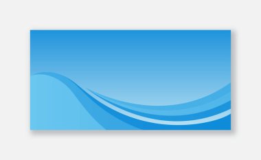 Mavi ve beyaz dalga desenli pankart soyut arkaplan