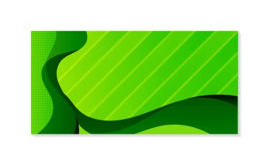 Zarif dalgalar ve yarım tonlu soyut yeşil arkaplan