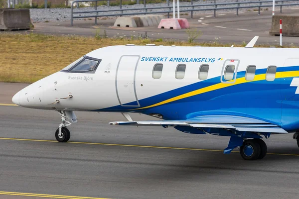 Estocolmo Suecia Junio 2023 Pilatus Jet Svenskt Ambulansflyg — Foto de Stock