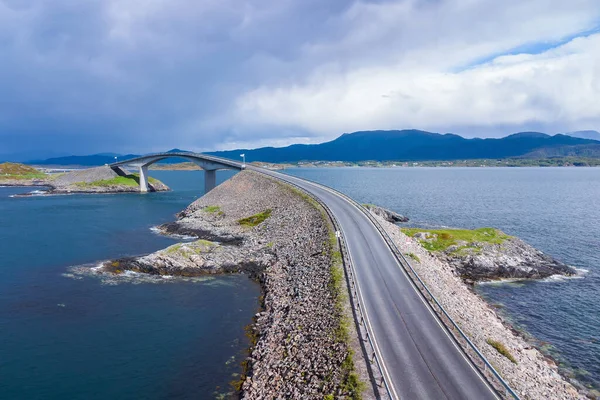 Вид Воздуха Атлантический Океан Атлантическая Дорога Норвегии — стоковое фото