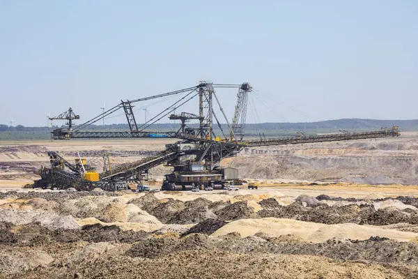 Lausitz Germany June 2022 Massive Excavator Huge Opencast Coal Mine — Stock Photo, Image