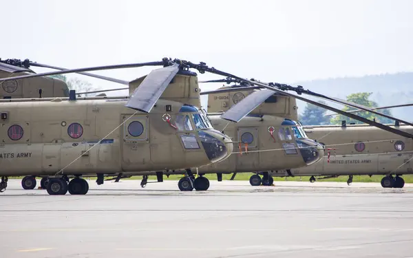 Graz Austria Septiembre 2023 Chinook Helicóptero Transporte Militar Del Ejército — Foto de Stock
