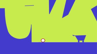 Fiziksel bir topla çizgi film..