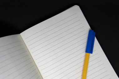 Kalemle boş defter sayfası