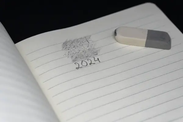 New year 2024, last years erased