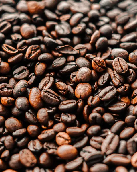 Coffee Beans Pile Close-up